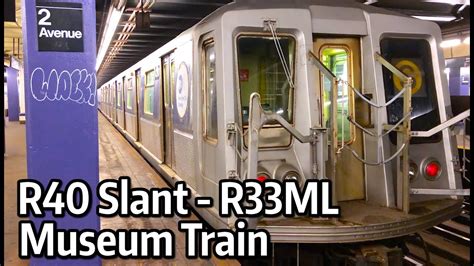 ⁴ᴷ R40 Slant - R33ML Museum Train Transfer Action - YouTube