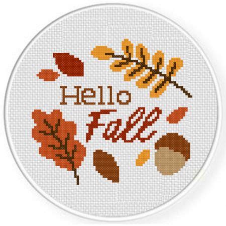 FREE Hello Fall Cross Stitch Pattern | Autumn cross stitch patterns, Fall cross stitch, Cross stitch