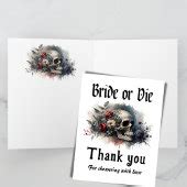 Dark Moody Gothic Bride or Die Bridal Shower Card | Zazzle