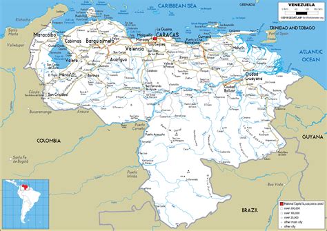 Venezuela Map (Road) - Worldometer