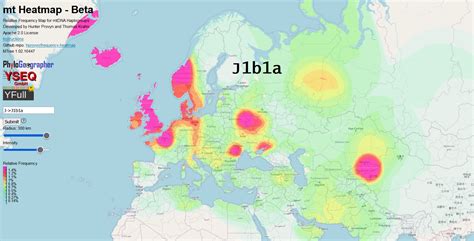 mtDNA Haplogroup J1 Relative Frequency Maps – Mygrations