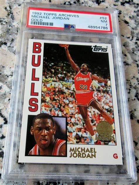 MICHAEL JORDAN 1984 Topps GLOSSY GOLD SP Rookie Card RC PSA 7 NM 1992 Bulls $$ | eBay