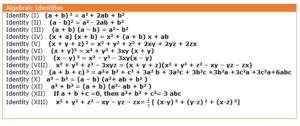 All useful algebraic identities with proof & examples- physicscatalyst ...