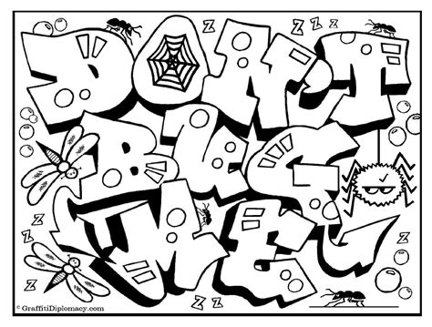 Printable Graffiti Coloring Pages