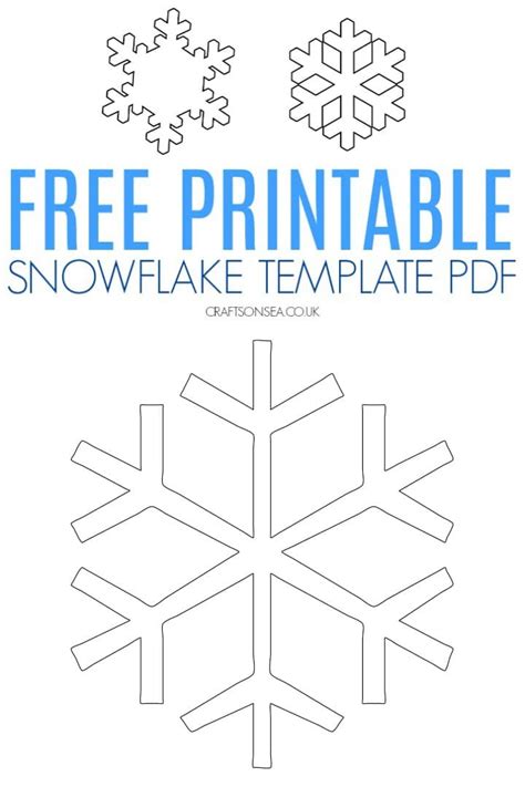 Free Printable Snowflake Template - PRINTABLE TEMPLATES