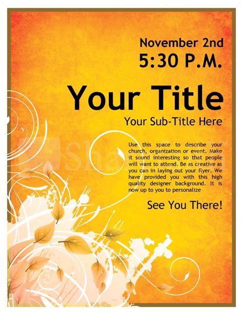 Free Church Flyer Templates Microsoft Word Web How To Make A Church Flyer. - Printable Templates ...