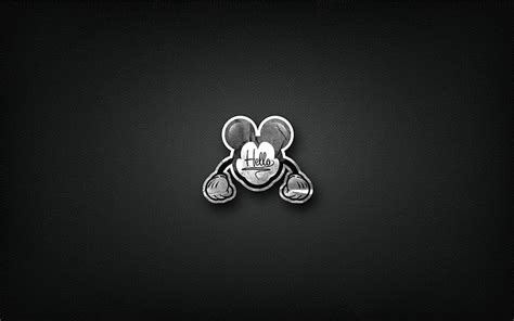 HD wallpaper: Mickey Mouse Minimalist, gray Mickey Mouse head ...