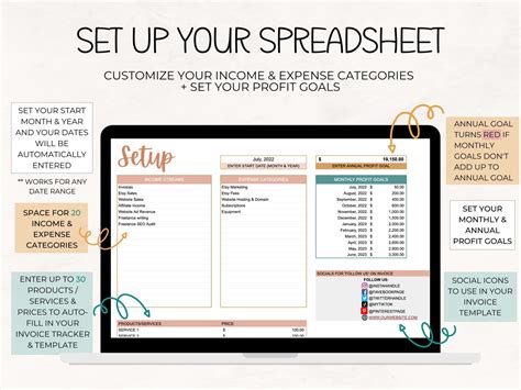 Easy Bookkeeping and Invoice Template, Small Business Bookkeeping ...