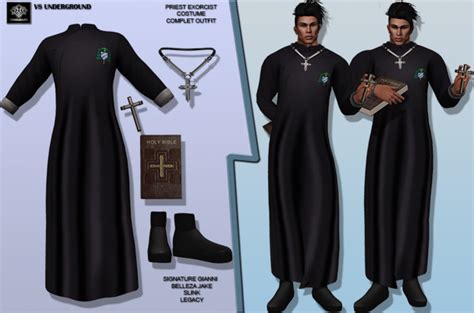 Second Life Marketplace - **PRIEST EXORCIST INSPIRATION COSTUME COMPLET ...