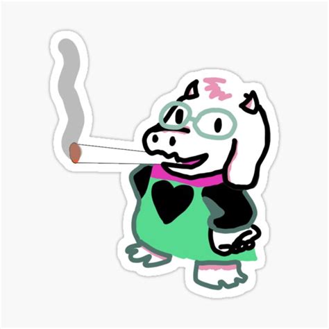 "Ralsei Blunt design" Sticker for Sale by RandomCrapTM | Redbubble