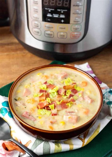 Instant Pot Potato Ham Chowder - Retro Recipe Box