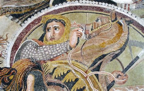 Alexander Mosaic, detail with Soldier and Horse Alexander Mosaic, c ...