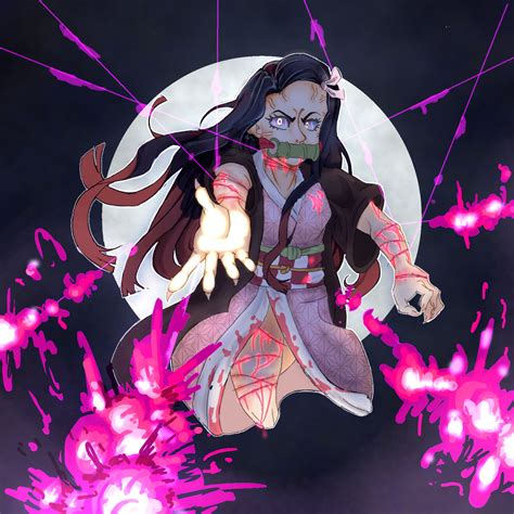 Nezuko Blood Demon Art Fanart - kanariyareon