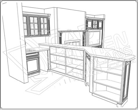 Kitchen Cabinet Drawing at GetDrawings | Free download