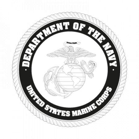 Us Marine Corp Black Vector Logo