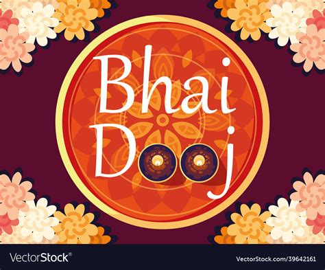 Celebration bhai dooj Royalty Free Vector Image