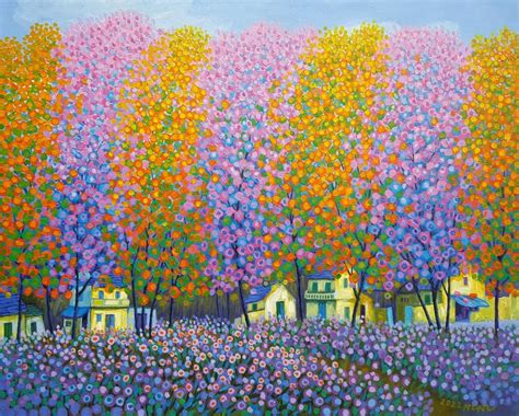 Flower Village Painting - Vietnamese artist Nguyen - Paintings & Prints ...