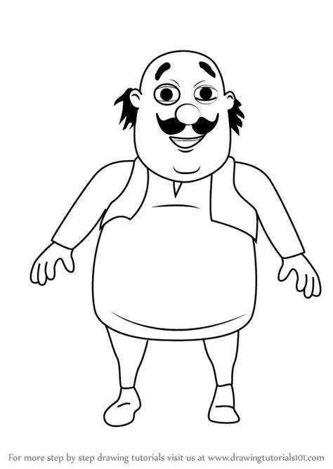 Learn How to Draw Motu from Motu Patlu (Motu Patlu) Step by Step ...