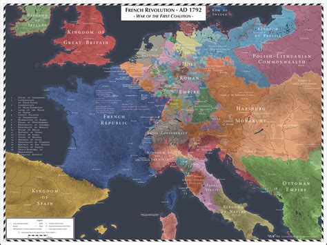 French Revolution - 1792 - First Coalition [3958x2972] [OC] : r/MapPorn