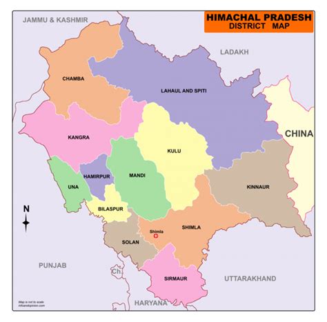 Himachal Pradesh District Map - Infoandopinion