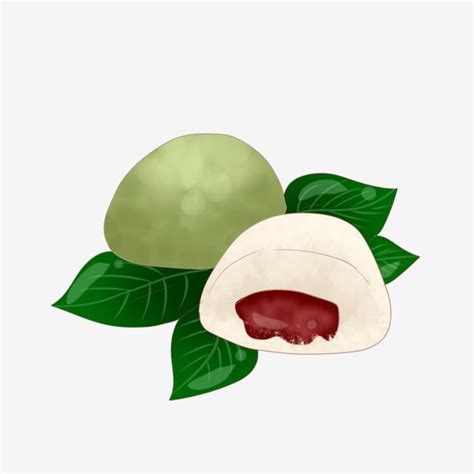 Creative Delicious Mochi Illustration, Maize, Green Leaves, Potato Illustration PNG Transparent ...