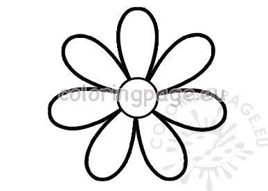 Seven petal flower template printable | Coloring Page