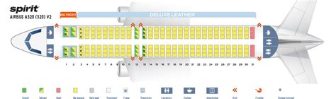 Seat Map and Seating Chart Airbus A320 200 Spirit Airlines Second Cabin Version | Spirit ...