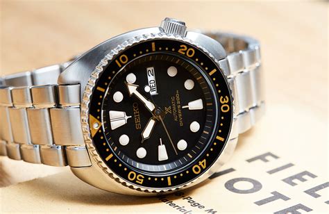 Seiko Prospex SRP775 Turtle Air Diver Black Gold On Rubber Strap // Pre ...