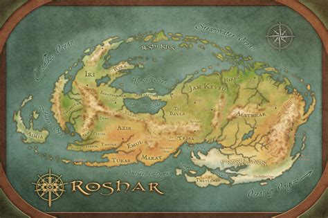ArtStation - Roshar Map from The Stormlight Archive, Koriel Kruer ...