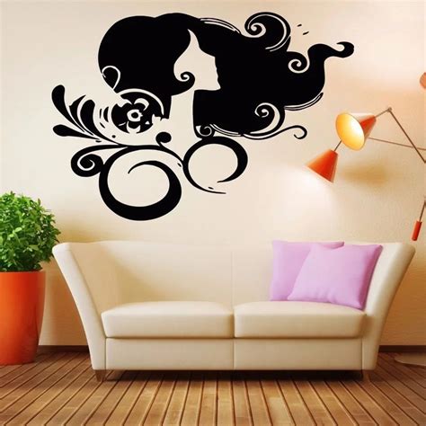 Hair Beauty Salon Wall Stickers for Living Room Art Decor Wall Decals Bedroom Beauty Salon ...