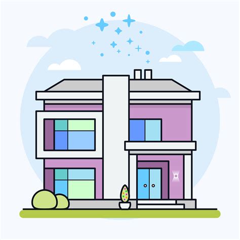 Vector illustration of modern house. 552090 Vector Art at Vecteezy