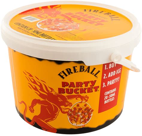 Fireball Party Bucket | 20 pack of 50 ml Plastic