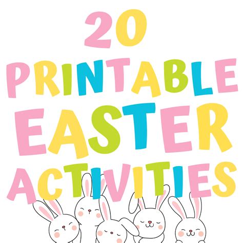 20 Fun, Free Printable Easter Activities For Kids