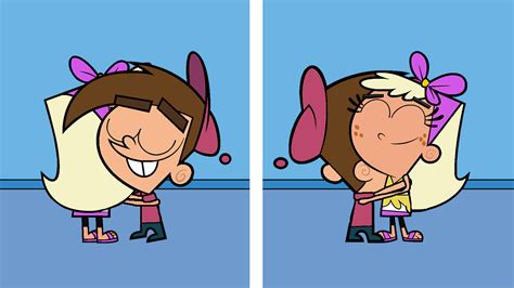 Timmy Turner and Chloe Carmichael hugging together by doublekids07 on DeviantArt