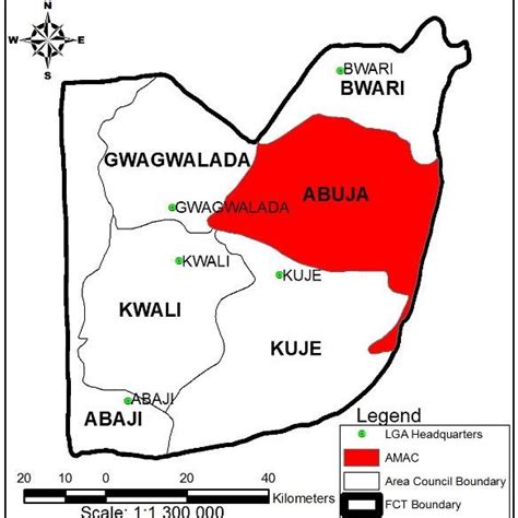 Abuja Municipal area council showing Gwarinpa District | Download ...