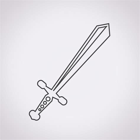 sword icon symbol sign 648934 Vector Art at Vecteezy