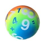 Windfall Kids Inflatable Playground Balls Rainbow Colored Rubber Bouncing Balls for Beach ...