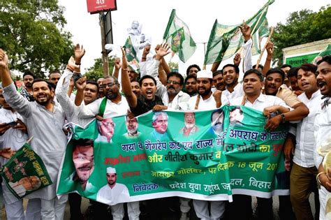 RJD demonstration against Bihar CM