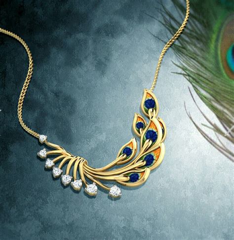 Peacock collection at Caratlane. | Gold jewelry fashion, Peacock jewelry, Gold necklace designs