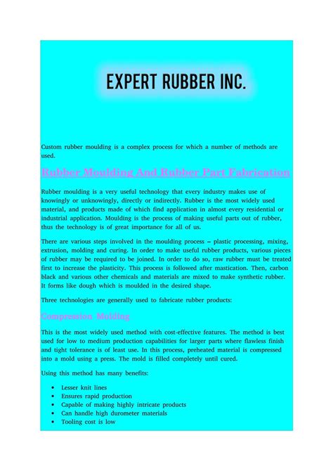 PPT - Rubber Moulding And Rubber Part Fabrication PowerPoint Presentation - ID:7195878