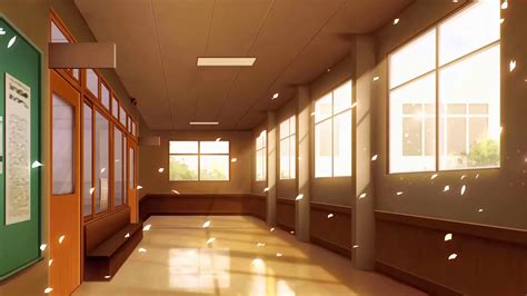 Timelapse Hallway School Background Anime - YouTube