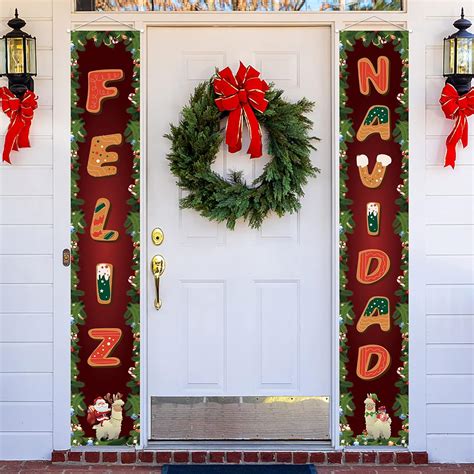 Amazon.com: Feliz Navidad Decoration Outdoor Feliz Navidad Banner ...