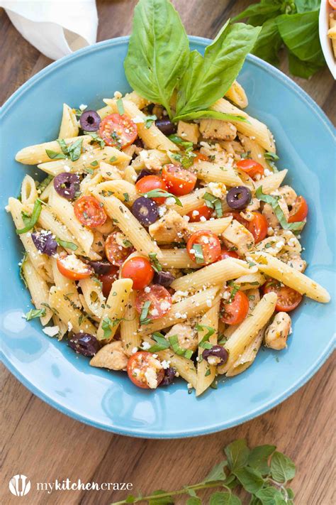 Greek Chicken and Feta Pasta | Recipe | Cilantro pesto, Pesto pasta salad, Food network recipes