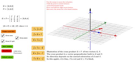 Cross product of vectors – GeoGebra