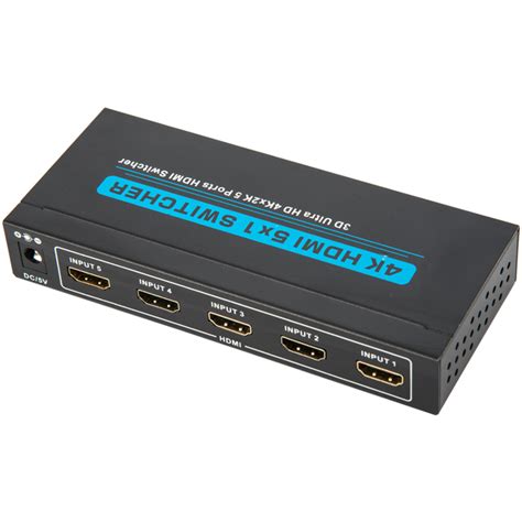 HDMI 1.4 5x1 Switch 4K2K 3D supported. Switch between 5 devices