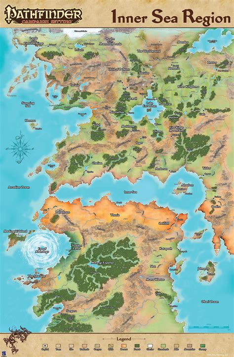 The Inner Sea Region World Of Pathfinder Imaginarymaps And Map | Pathfinder maps, Pathfinder ...