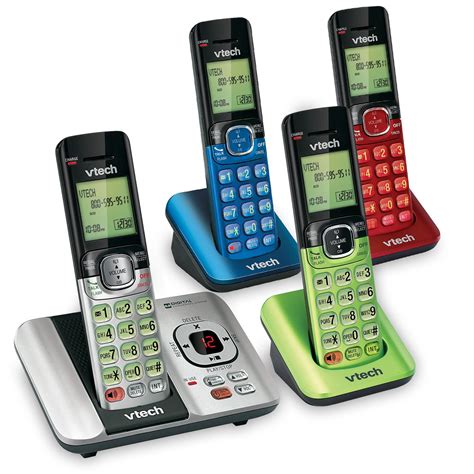 VTech CS6529-4B 4-Handset DECT 6.0 Cordless Phone with Answering Sys ...