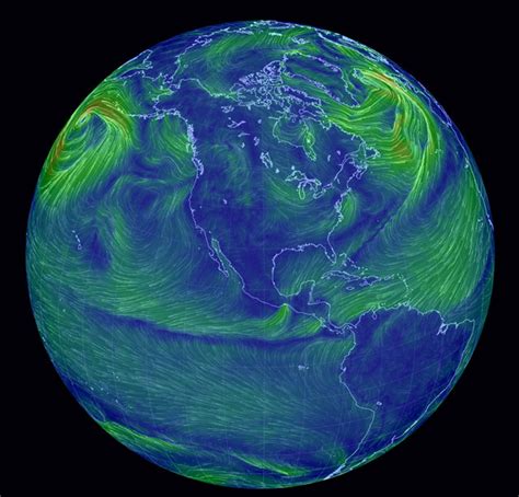 Wind-Weltkarte: Aufregende Animation der Luftströmungen | SegelReporter