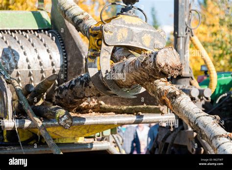 industrial wood chipper Stock Photo - Alamy