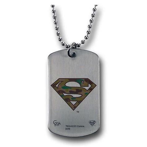 Superman Double Sided Symbol Metal Dog Tag